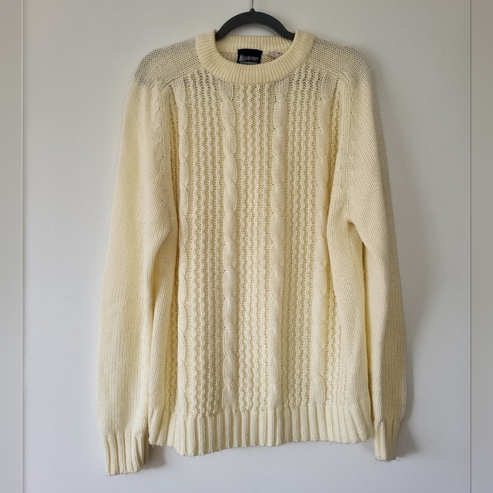 Vintage Pale Yellow Knit Sweater